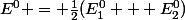 E^0 = \frac{1}{2}(E_1^0 + E_2^0)