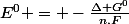 E^0 = -\frac{\Delta G^0}{n.F}