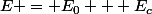 E = E_0 + E_c