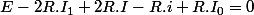 E-2R.I_{1}+2R.I-R.i+R.I_{0}=0