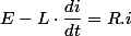E-L\cdot\dfrac{di}{dt}=R.i