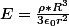 E=\frac{\rho*R^3}{3\epsilon_0r^2}