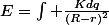 E=\int \frac{Kdq}{(R-r)^{2}}