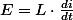 E=L\cdot\frac{di}{dt}