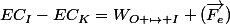 EC_{I}-EC_{K}=W_{O \mapsto I} (\vec{F_{e}})