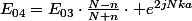 E_{04}=E_{03}\cdot\frac{N-n}{N+n}\cdot e^{2jNka}