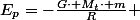 E_{p}=-\frac{G\cdot M_{t}\cdot m}{R} 