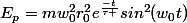 E_{p}=mw_{0}^{2}r_{0}^{2}e^{\frac{-t}{\tau }}sin^{2}(w_{0}t)