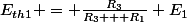 E_{th1} = \frac{R_3}{R_3 + R_1} E_1