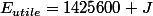 E_{utile}=1425600 J