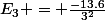 E_3 = \frac{-13.6}{3^2}