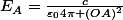 E_A=\frac{c}{\varepsilon_04\pi (OA)^2}