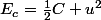 E_c=\frac{1}{2}C u^2