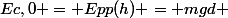 Ec,0 = Epp(h) = mgd 