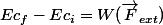 Ec_{f}-Ec_{i}=W(\vec{F}_{ext})