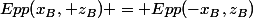 Epp(x_B, z_B) = Epp(-x_B,z_B)