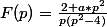 F(p)=\frac{2+a*p^2}{p(p^2-4)}