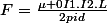F=\frac{\mu 0I1.I2.L}{2pid}