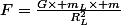 F=\frac{G\times m_L\times m}{R_L^2}