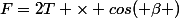 F=2T \times cos( \beta )
