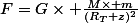 F=G\times \frac{M\times m}{(R_T+z)^2}