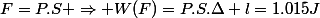 F=P.S \Rightarrow W(F)=P.S.\Delta l=1.015J