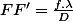 FF'=\frac{f.\lambda}{D}