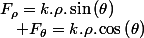 F_{\rho}=k.\rho.\sin\left(\theta\right)\quad;\quad F_{\theta}=k.\rho.\cos\left(\theta\right)