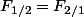 F_{1/2}=F_{2/1}