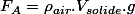 F_{A}=\rho_{air}.V_{solide}.g