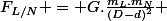 F_{L/N} = G.\frac{m_L.m_N}{(D-d)^2} 