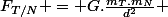 F_{T/N} = G.\frac{m_T.m_N}{d^2} 