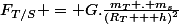 F_{T/S} = G.\frac{m_{T} . m_{s}}{(R_{T} + h)^{2}}