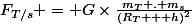 F_{T/s} = G\times\frac{m_{T} . m_{s}}{(R_{T} + h)^{2}}