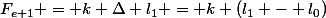 F_{e 1} = k \Delta l_1 = k (l_1 - l_0)