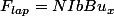 F_{lap}=NIbBu_x