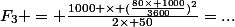 F_3 = \frac{1000 \times (\frac{80\times 1000}{3600})^2}{2\times 50}=...