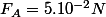 F_A=5.10^{-2}N