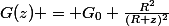 G(z) = G_{0} \frac{R^{2}}{(R+z)^{2}}