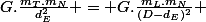 G.\frac{m_T.m_N}{d_E^2} = G.\frac{m_L.m_N}{(D-d_E)^2} 