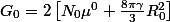 G_{0}=2\left[N_{0}\mu^{0}+\frac{8\pi\gamma}{3}R_{0}^{2}\right]