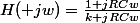 H( jw)=\frac{1+jRCw}{k+jRCw}