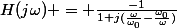 H(j\omega) = \frac{-1}{1+j(\frac{\omega}{\omega_0}-\frac{\omega_0}{\omega})}