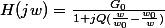 H(jw)=\frac{G_0}{1+jQ(\frac{w}{w_0}-\frac{w_0}{w})}