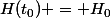 H(t_{0}) = H_{0}