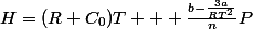 H=(R+C_{0})T + \frac{b-\frac{3a}{RT^{2}}}{n}P