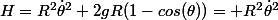 H=R^2\dot\theta^2+2gR(1-cos(\theta))= R^2\dot\theta^2