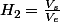 H_{2}=\frac{V_{s}}{V_{e}}