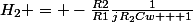 H_2 = -\frac{R2}{R1}\frac{1}{jR_2Cw + 1}