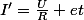 I'=\frac{U}{R} et